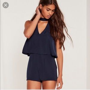 Double layer choker romper